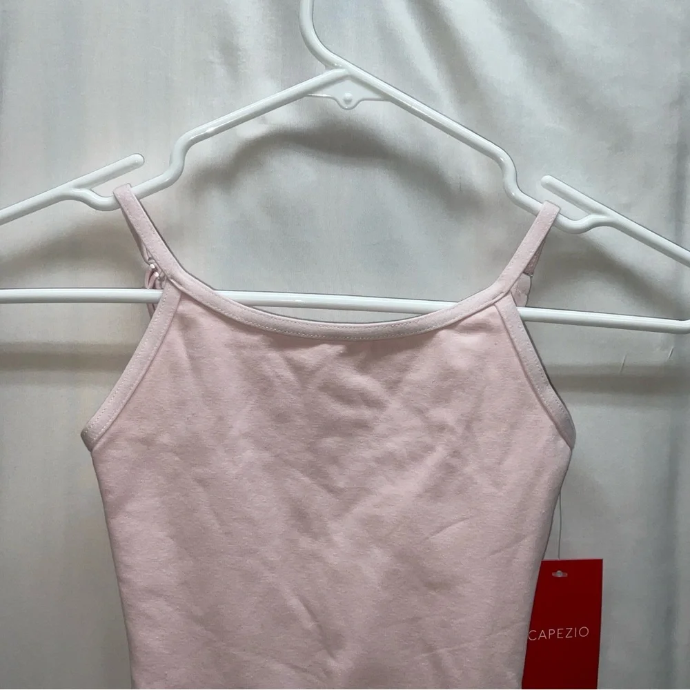 NWT Capezio the Dancemaker Youth Camisole Leotard‎ Adjustable Straps Pink Medium